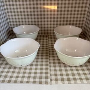 Lenox Set of 4 Mint Green Ceramic Dessert Bowls